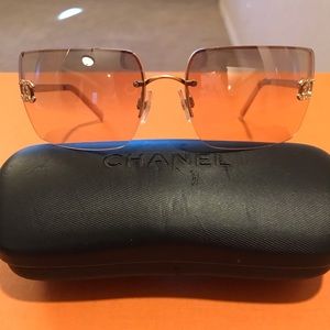 Chanel Champagne Sunglasses with Bling Logo